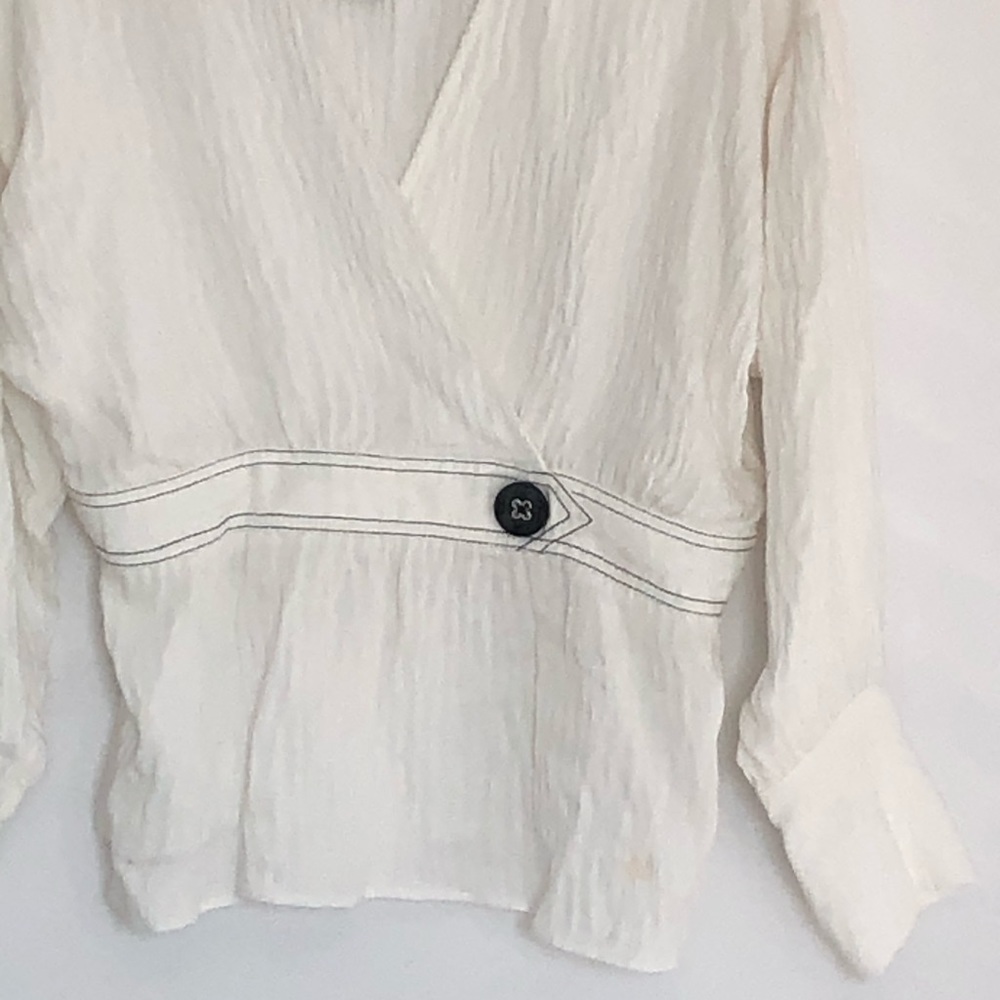Zara Blouse With Contrasting Topstitching - Picture 4 of 8